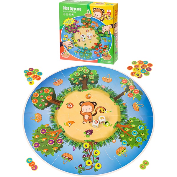 Игра настольная. Сбор фруктов, 3+ Игра настольная. Сбор фруктов, 3+