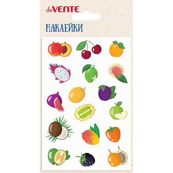 Паф-стикеры (объемные) deVENTE Fresh fruits, мягкие, карточка 100*150 мм Паф-стикеры (объемные) deVENTE Fresh fruits, мягкие, карточка 100*150 мм
