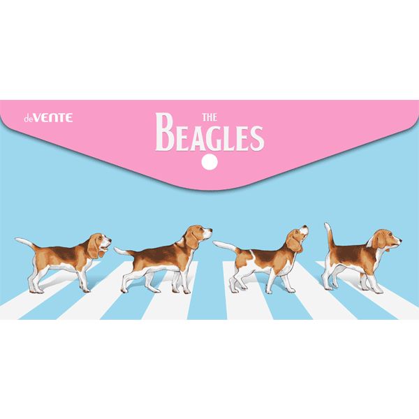 Папка-конверт на кнопке, Travel-size, PP 150 мкм, непрозрачная, deVENTE The beagles