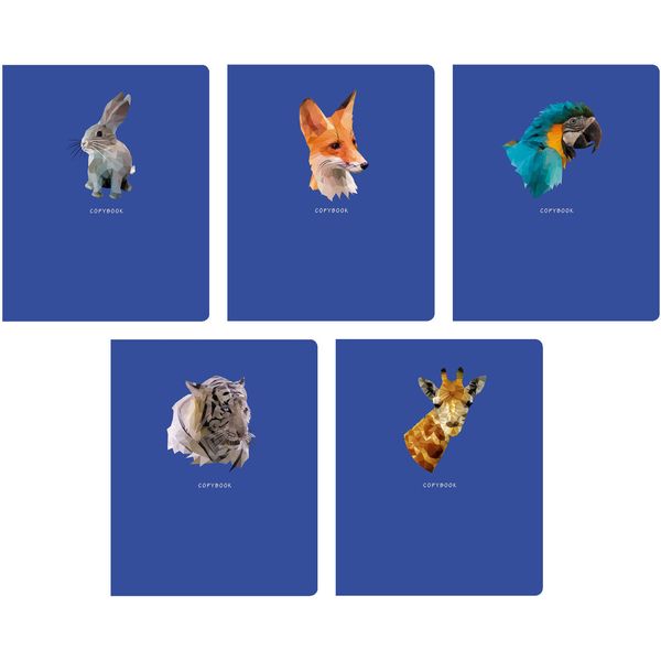 Тетрадь 48 л., клетка, 60 г/м², тисн. гологр. фольгой, Listoff Total blue. Little friends_5 дизайнов Тетрадь 48 л., клетка, 60 г/м², тисн. гологр. фольгой, Listoff Total blue. Little friends_5 дизайнов