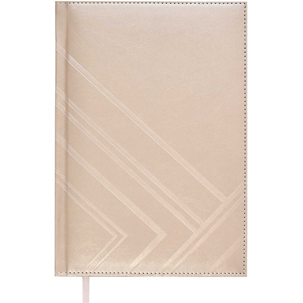 Ежедневник недатированный, А5, 160 л., 70 г/м2, тв. перепл., и/к, поролон, тисн., ESCALADA Маск_бежевый  Акция!