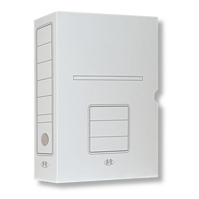 Короб архивный А4, микрогофрокартон, фикс. клапан, 75 мм (750 л.), белый, БЛАНКИЗДАТ