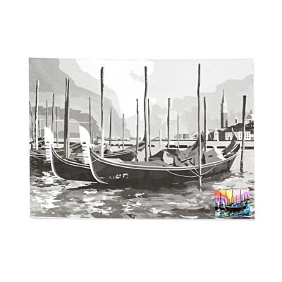 Холст на картоне грунтованный с эскизом, 30*40 см, 100% хлопок, м/зерно, 280 г/м², СОНЕТ Венеция