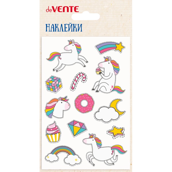 Паф-стикеры (объемные) deVENTE Unicorn dream, мягкие, карточка 100*150 мм Паф-стикеры (объемные) deVENTE Unicorn dream, мягкие, карточка 100*150 мм