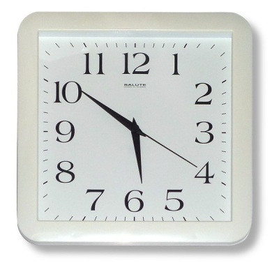 Часы настенные Салют "Классика", квадратные, 295*300*40 мм, корпус пластик., белый