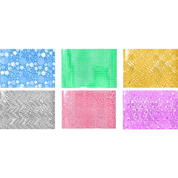 Бумага упаковочная голографическая, 50*70 см, 1 л., 6 дизайнов, deVENTE