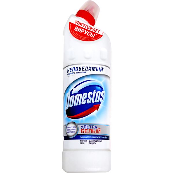 Средство чистящее для уборки туалета Domestos Ультра Белый, 1000 мл, гель