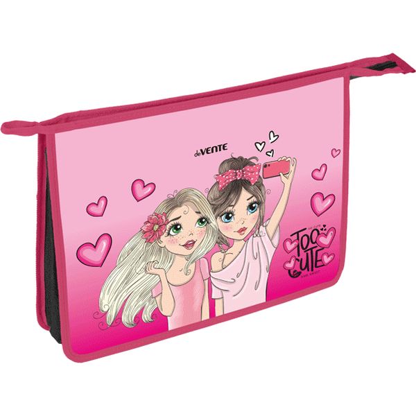 Папка А4 на молнии, 1 отд., PP/картон, конгрев, фольга, печ. 1-ст., deVENTE Too Cute Girl