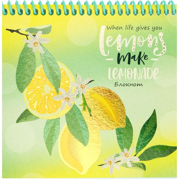 Блокнот на спирали А6+, 40 л., клетка, 60 г/м², х/ф., твин-лак, Prof-Press Фруктовые дольки-3  Акция!