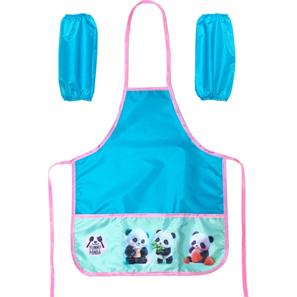 Фартук для труда + нарукавники, р-р M, водоот. полиэстер, серый, deVENTE Yummy Panda