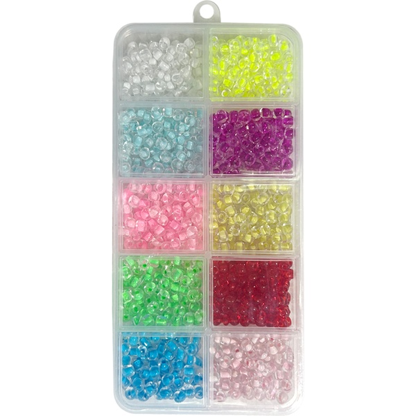 Бусины Ø3 мм, 110 г, пластиковые, 10 цветов, deVENTE DIY (п/контейнер) Акция!