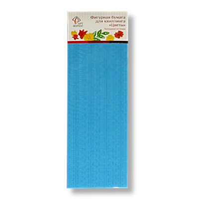 Бумага для квиллинга фигурная Цветы, 4 цвета (холодные оттенки), 128 шт., 120 г/м2