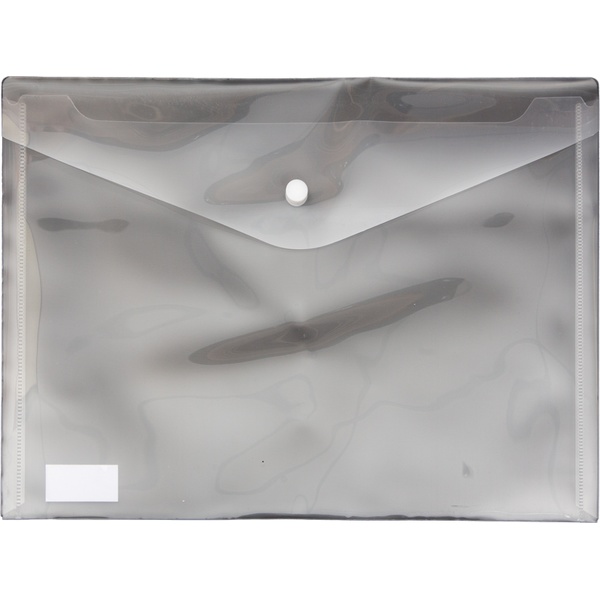Папка-конверт на кнопке, А4, 180 мкм, прозрачная, deVENTE