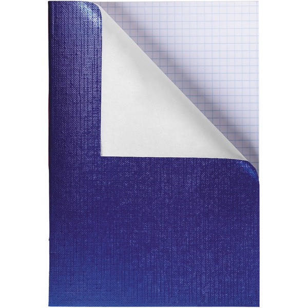 Тетрадь А4, 96 л., клетка, 60 г/м², на скобе, облож. бумвинил, тисн. "сатин", Hatber Metallic_синяя Тетрадь А4, 96 л., клетка, 60 г/м², на скобе, облож. бумвинил, тисн. "сатин", Hatber Metallic_синяя