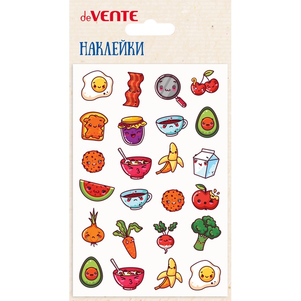 Паф-стикеры (объемные) deVENTE Breakfast stickers, мягкие, карточка 100*150 мм Паф-стикеры (объемные) deVENTE Breakfast stickers, мягкие, карточка 100*150 мм