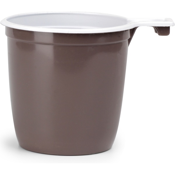 Чашка кофейная PP, 200 мл, бело-коричневая, (50 шт.) МОПС