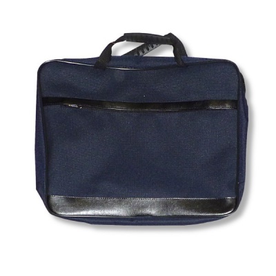 Папка комбинированная с ручками А4+ Кингисепп, молния вокруг, наружний карман, синий Акция!