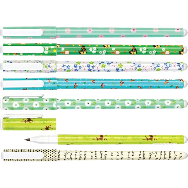 Ручка шариковая, синяя, Ø 0.7 мм, круг. корпус, принт, CENTRUM Лесная фантазия_8 дизайнов