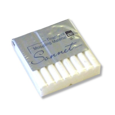 Пластика (полимерная глина) СОНЕТ, запекаемая, 56 г, белая 