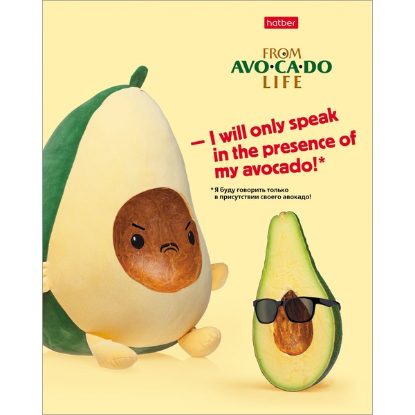 Тетрадь А5, клетка, 48 л., на скобе, 60 г/м², Hatber AvoCaDo life (акционный товар)