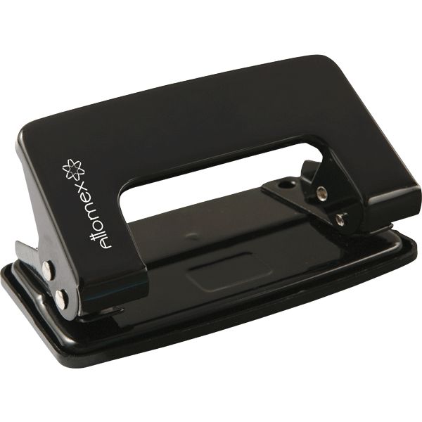 Дырокол на 10 л., 2 отв., металлический корпус, Attomex_черный