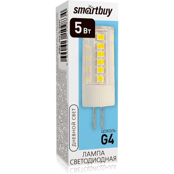 Лампа светодиодная (LED) Smartbuy G4 5W 4000K Лампа светодиодная (LED) Smartbuy G4 5W 4000K