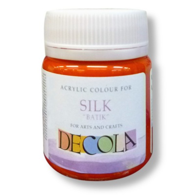 Краска по шелку DECOLA Батик, красная, акриловая, банка 50 мл Акция!
