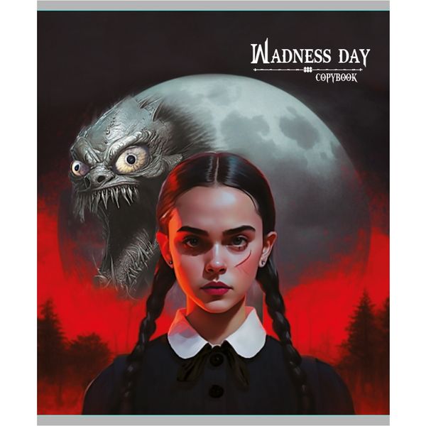 Тетрадь 48 л., клетка, 65 г/м², твин-лак, хол. фольга, с/углы, Collezione Wadnesday madness_5 дизайнов Тетрадь 48 л., клетка, 65 г/м², твин-лак, хол. фольга, с/углы, Collezione Wadnesday madness_5 дизайнов