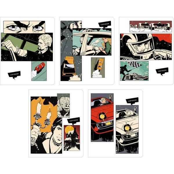 Тетрадь 48 л., клетка, 60 г/м2, пластик. обложка, Listoff Comic strip_5 дизайнов Тетрадь 48 л., клетка, 60 г/м2, пластик. обложка, Listoff Comic strip_5 дизайнов