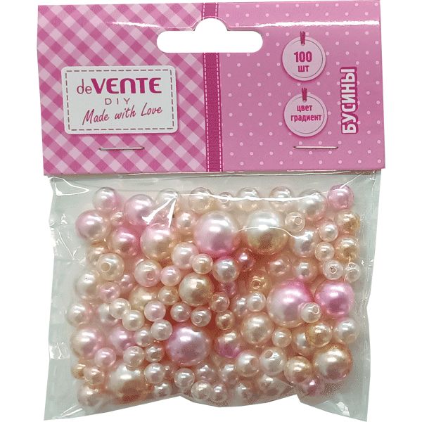 Бусины Ø6-14 мм, 100 шт., пластиковые, перламутровые, цв.: микс, deVENTE Pink Dream (Французская сирень) Бусины Ø6-14 мм, 100 шт., пластиковые, перламутровые, цв.: микс, deVENTE Pink Dream (Французская сирень)