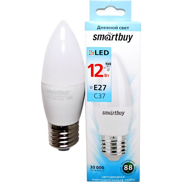   (LED) Smartbuy C37 12W 4000K E27