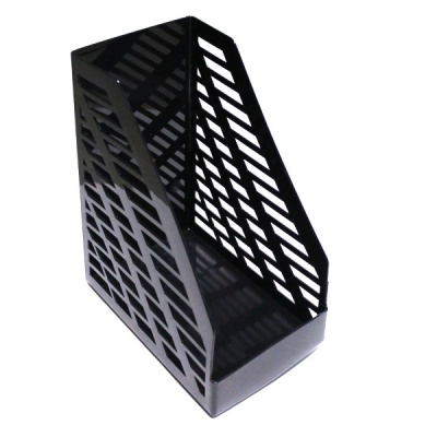 Лоток для бумаг вертикальный, 1 секция (160 мм), пластик., черный, СТАММ XXL Эко