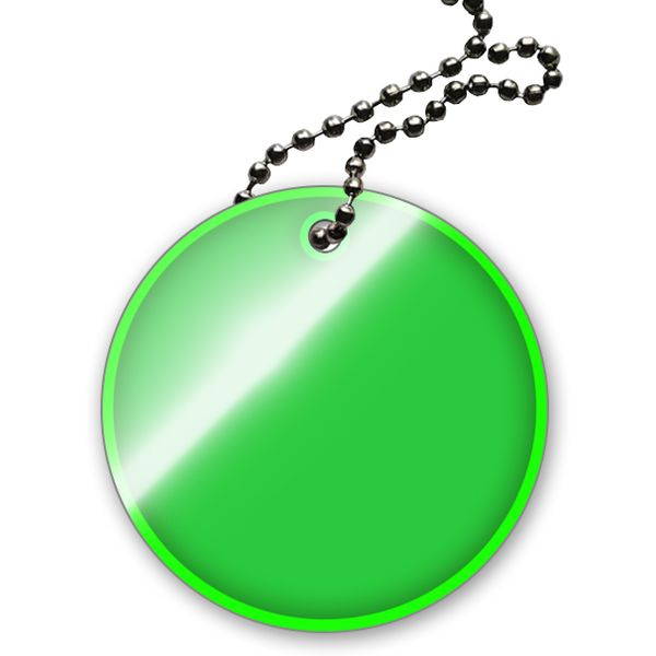 Подвеска светоотражающая Круг, Ø 60 мм, цв. зеленый