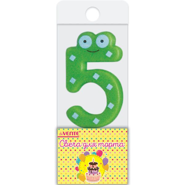 Свеча для торта Цифра «5», deVENTE Смешная   Акция!