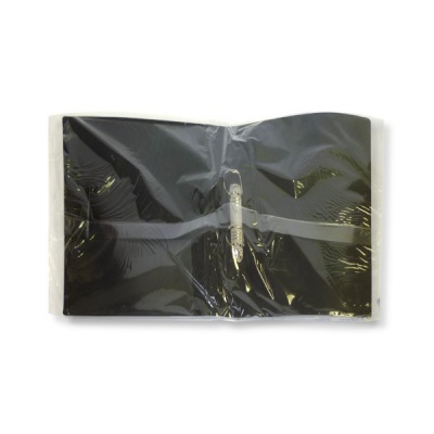 Папка на 2 D-кольцах, А4, PP 800 мкм, "песок", 40 мм, внутр. карман, Бюрократ_черная