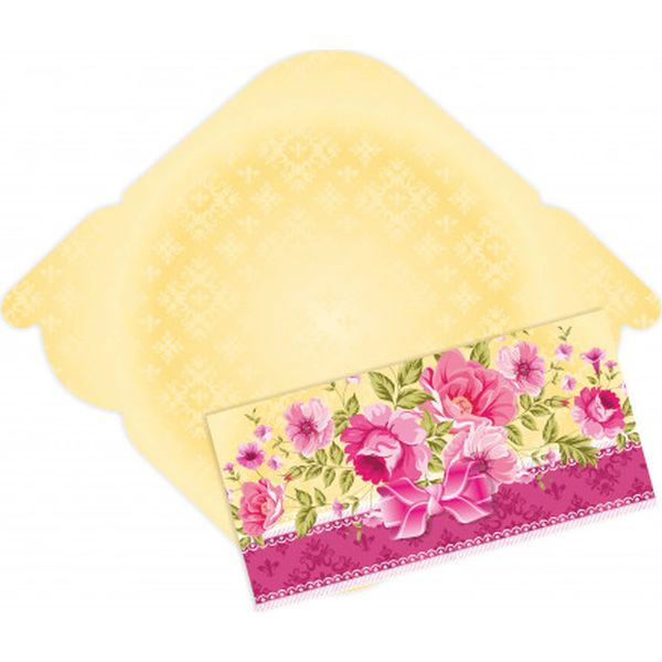 Конверт для денег универсальный (без темы) Розовые цветы