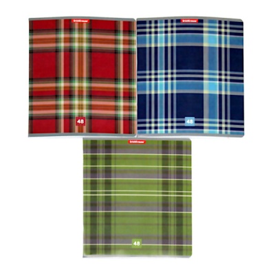 Тетрадь 48 л., клетка, 60 г/м2, обл. мел. картон, ErichKrause Scottish Cage_5 дизайнов Тетрадь 48 л., клетка, 60 г/м2, обл. мел. картон, ErichKrause Scottish Cage_5 дизайнов