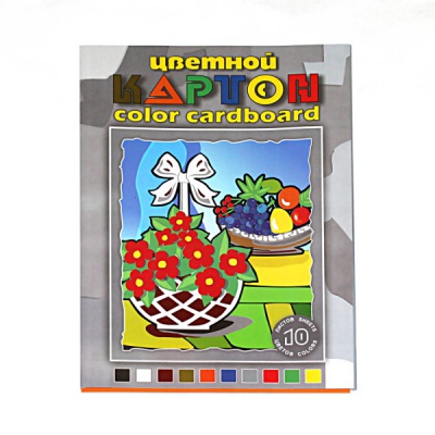 Картон цветной немелованный 10 цв., 10 л., А3, 220 г/м2, 1-ст., в папке, TOMMY Master Натюрморт Картон цветной немелованный 10 цв., 10 л., А3, 220 г/м2, 1-ст., в папке, TOMMY Master Натюрморт