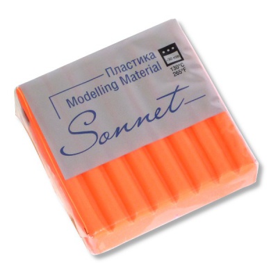 Пластика (полимерная глина) СОНЕТ, запекаемая, 56 г, флуоресцентная красная