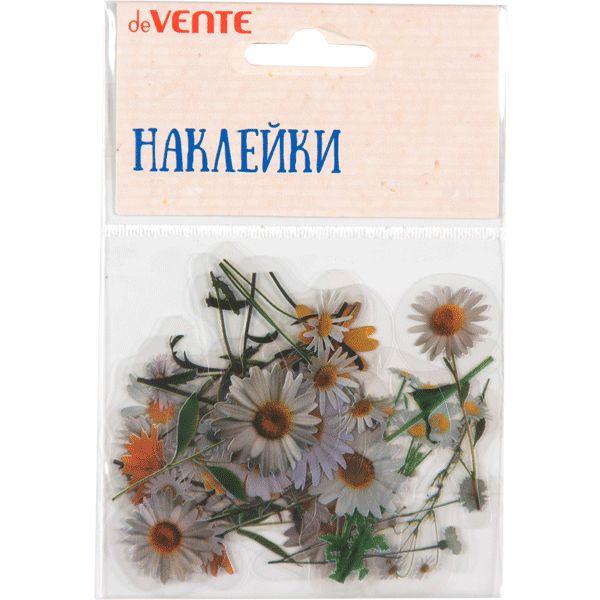 Наклейки для творчества deVENTE Daisies, PVC, 20 шт. (от 20 до 60 мм) Наклейки для творчества deVENTE Daisies, PVC, 20 шт. (от 20 до 60 мм)