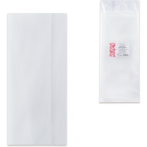 Скатерть одноразовая, 140*110 см, спанбонд, 1-сл., белая, ИнтроПластика