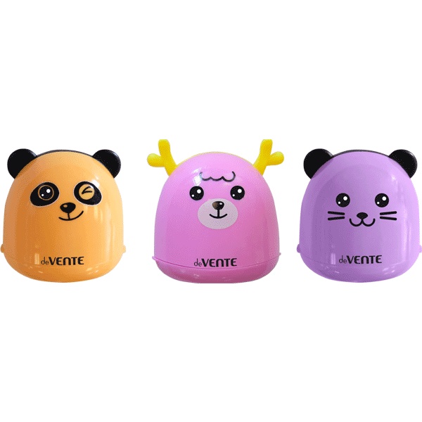 Точилка пластиковая, 1 отв., контейнер, deVENTE Cuties_3 дизайна