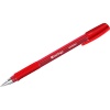 Ручка шариковая, красная, Ø 0.7 мм, трехгран. тон. корп., эрг. грип, метал. н-к, BERLINGO Aviator