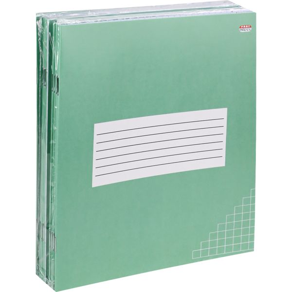 Тетрадь А5, клетка, 12 л., на скобе, 60 г/м², мел. обл., Prof-Press Классика без слов-1_зеленая