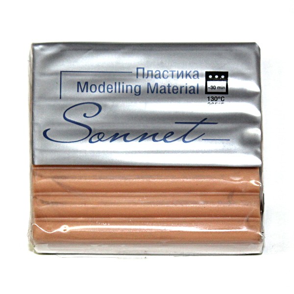 Пластика (полимерная глина) СОНЕТ, запекаемая, 56 г, телесная темная