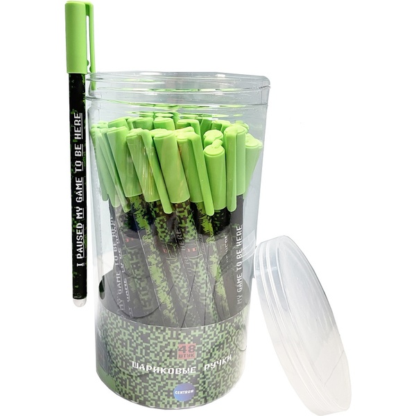 Ручка шариковая, синяя, 0.7 мм, круг. корпус, софт-тач, CENTRUM My Game-1 Акция!