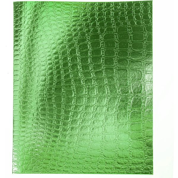 Тетрадь А5, 48 л., клетка, 65 г/м2, на скобе, облож. бумвинил, тисн. "croco", Hatber Metallic_Зеленая Тетрадь А5, 48 л., клетка, 65 г/м2, на скобе, облож. бумвинил, тисн. "croco", Hatber Metallic_Зеленая
