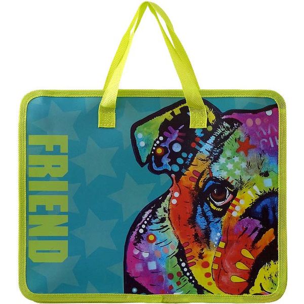 Папка-портфель А4, пластиковая, на молнии, 1 отд., J.Otten Бульдог Акция!