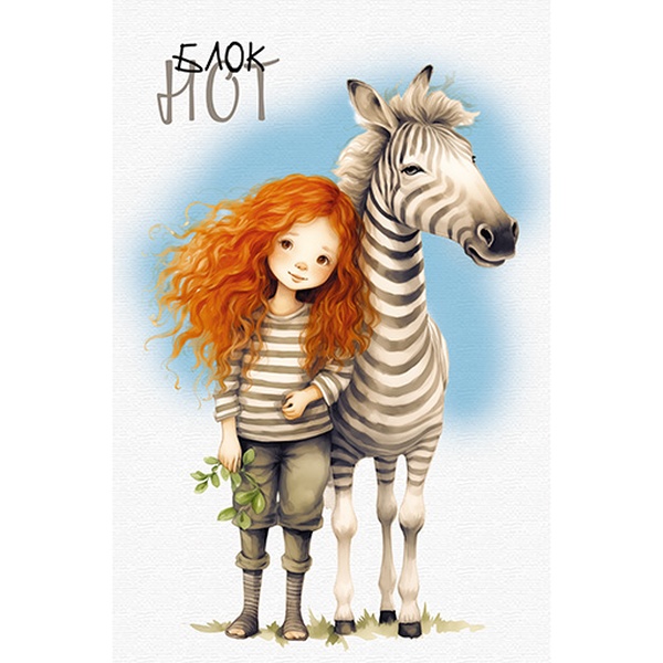 Блокнот на скобе А6, 32 л., клетка, 60 г/м², вд-лак, PLANO Милые друзья   Акция!