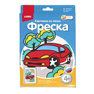 Картина из песка А5. LORI Фреска_Машинка, 4+ Картина из песка А5. LORI Фреска_Машинка, 4+